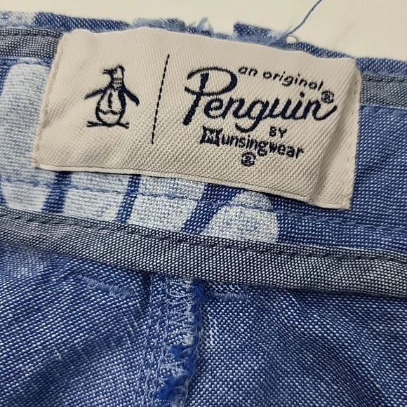 Men’s size 38 Original Penguin by Munsingwear Blue Daisy Print Shorts - Picture 3 of 7